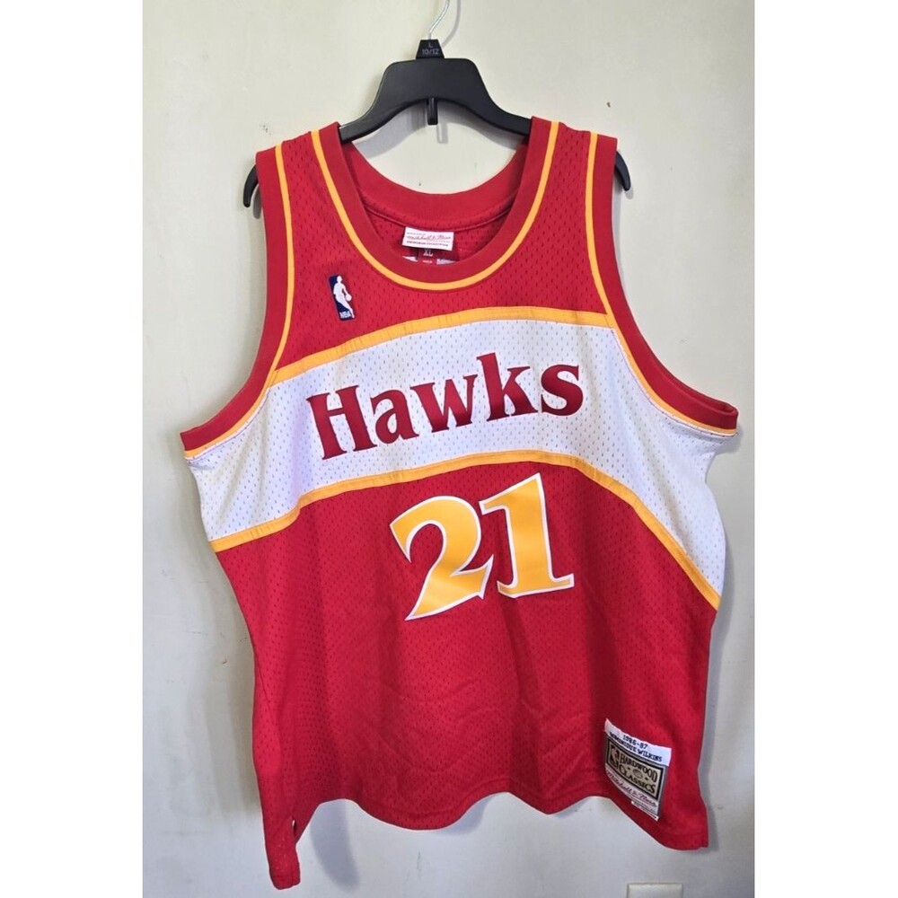 Atlanta Hawks Dominique Wilkins #21 Hardwood Classics Jersey Men’s XL